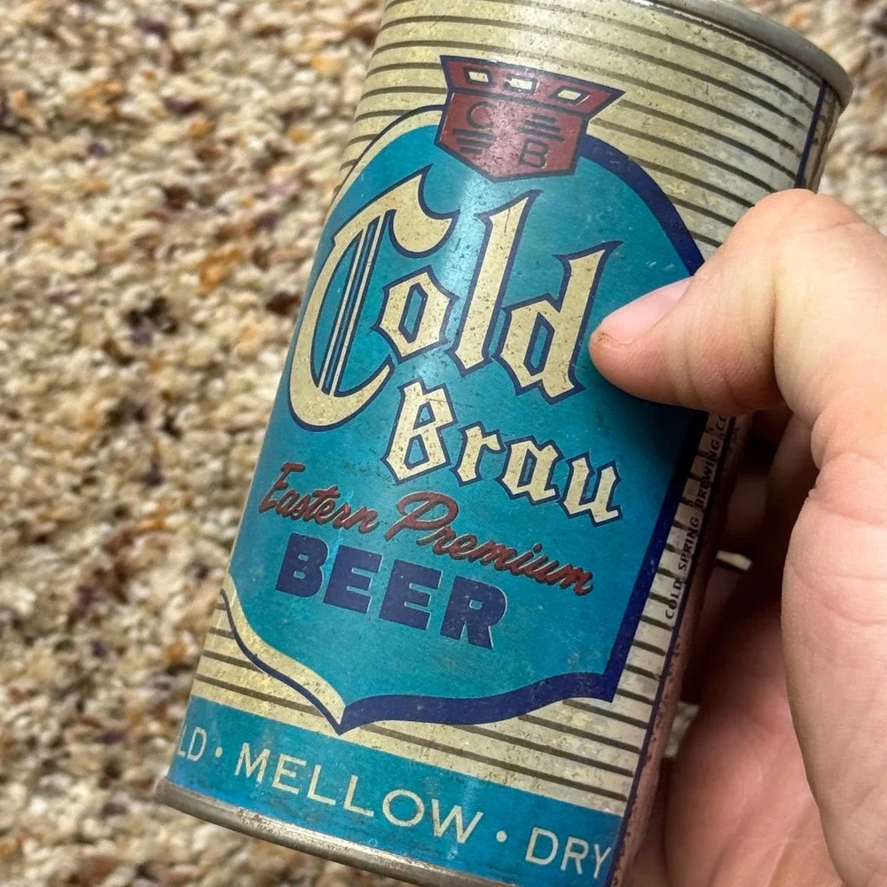 Vintage Cold Brau Eastern Premium Beer Can Cold Spring Brewing Co Pull Tab Empty